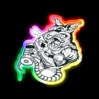 Gym Rat Gym Fitness Led Neon Sign Rgb Color