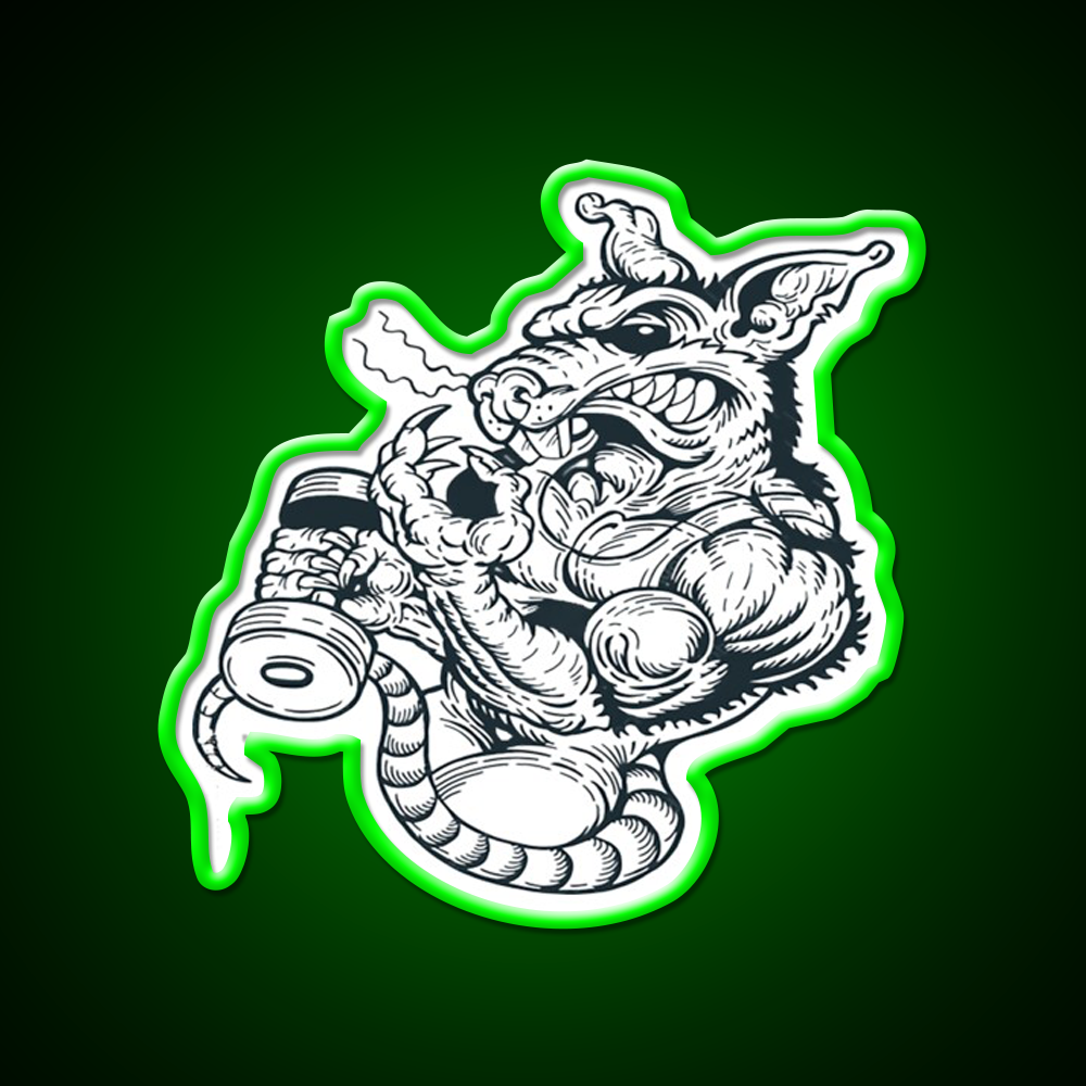 Gym Rat Gym Fitness Led Neon Sign Rgb Color