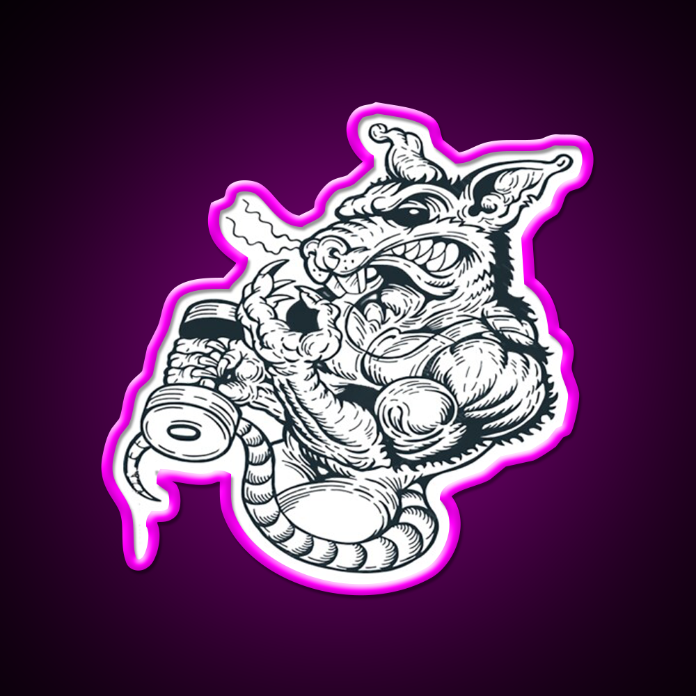 Gym Rat Gym Fitness Led Neon Sign Rgb Color