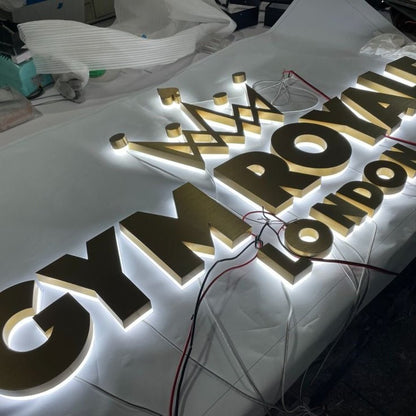 Gym Royale London 3D Backlit Channel Letters Led Light Sign - Shineneon