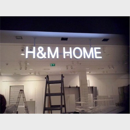 H And M Home 3D Frontlit Channel Letters Led Light Sign