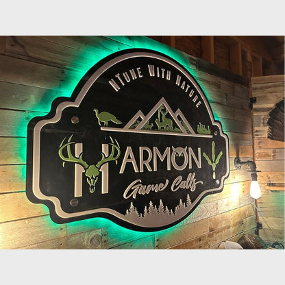 H Armon Grame Calls Acrylic Business Logo Sign - Shineneon