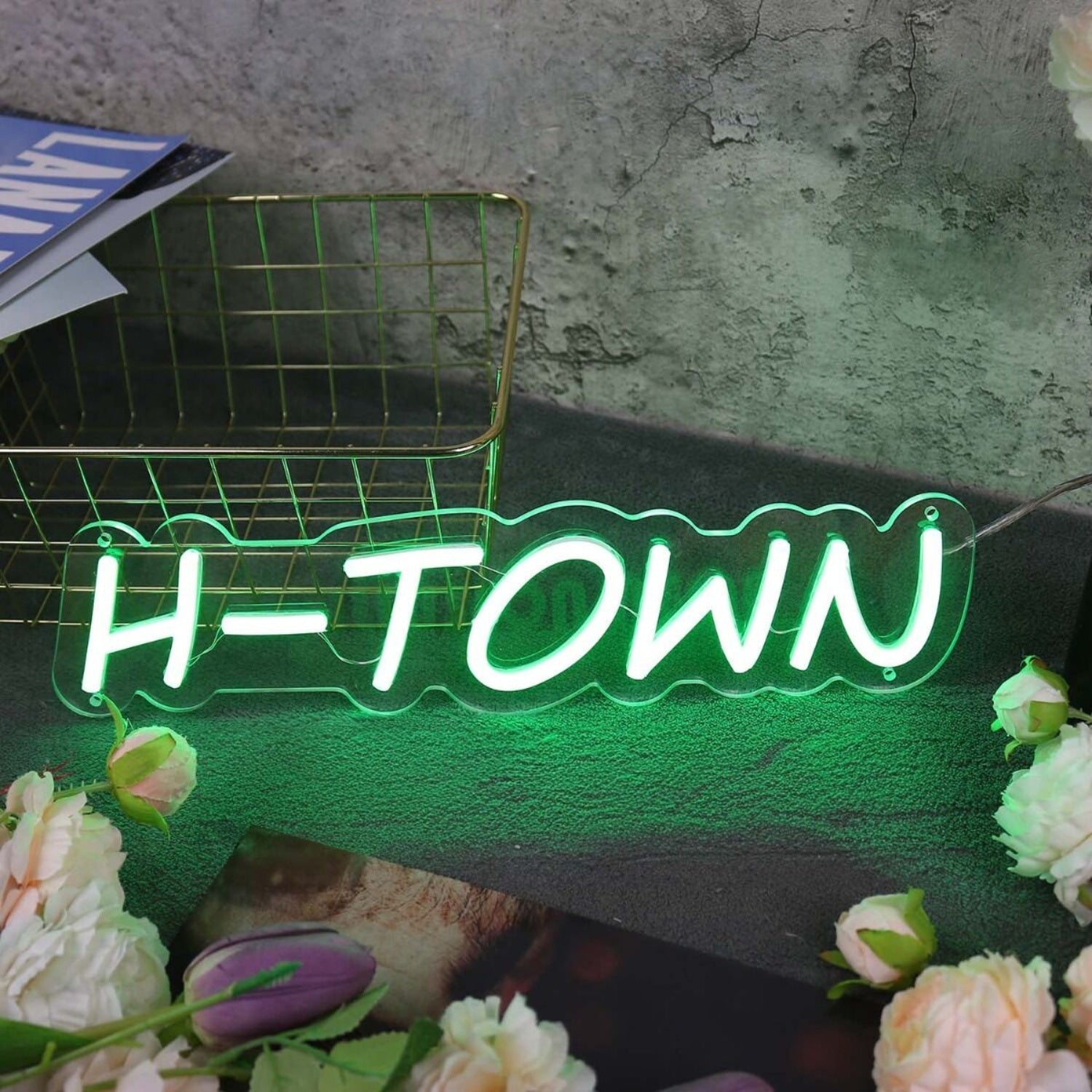 H - Town Green Led Neon Sign - Shineneon