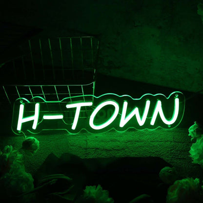 H - Town Green Led Neon Sign - Shineneon