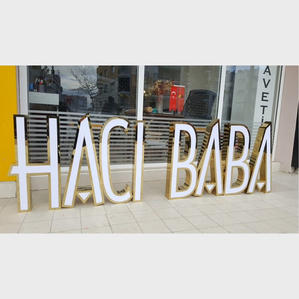 Haci Baba 3D Frontlit Channel Letters Led Light Sign