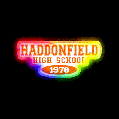 Haddonfield High School Whiskey Drink Bar Led Neon Sign Rgb Color - LED neon sign close-up detail