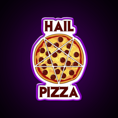 Hail Pizza Without Olives Snack Food Led Neon Sign Rgb Color - Shineneon