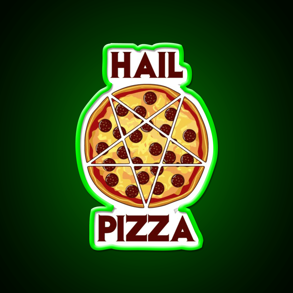 Hail Pizza Without Olives Snack Food Led Neon Sign Rgb Color - Shineneon