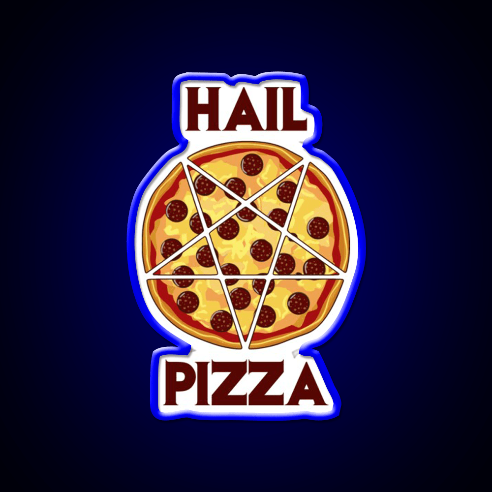 Hail Pizza Without Olives Snack Food Led Neon Sign Rgb Color - Shineneon