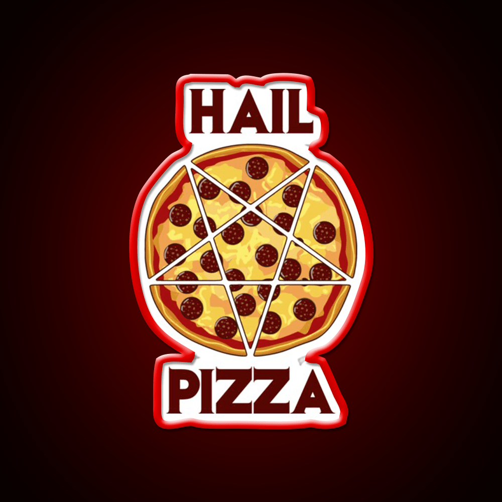 Hail Pizza Without Olives Snack Food Led Neon Sign Rgb Color - Shineneon