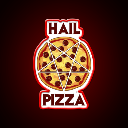 Hail Pizza Without Olives Snack Food Led Neon Sign Rgb Color - Shineneon