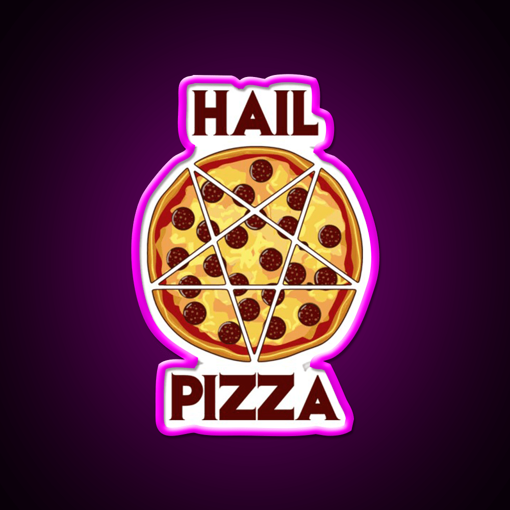 Hail Pizza Without Olives Snack Food Led Neon Sign Rgb Color - Shineneon