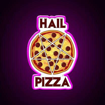 Hail Pizza Without Olives Snack Food Led Neon Sign Rgb Color - Shineneon