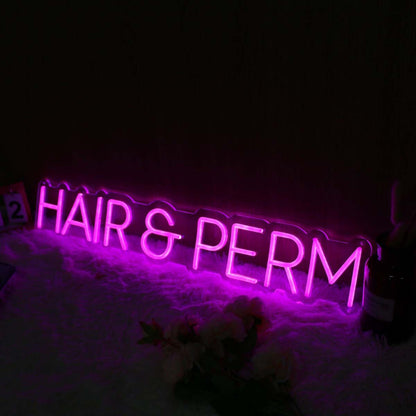 Hair And Perm Pink Led Neon Sign | Shineneon