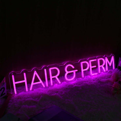 Hair And Perm Pink Led Neon Sign | Shineneon