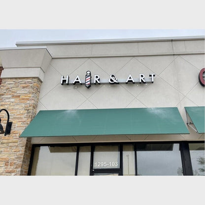 Hair Art 3D Backlit Channel Letters Led Light Sign - Shineneon