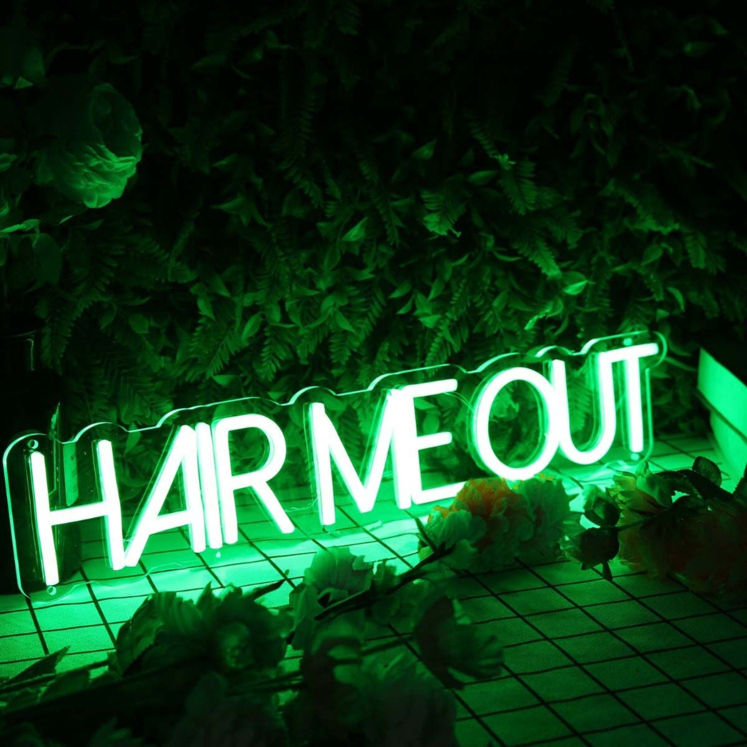 Hair Me Out Green Led Neon Sign | Shineneon
