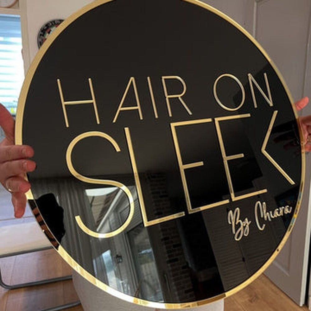 Hair On Sleek Acrylic Business Logo Sign - Shineneon