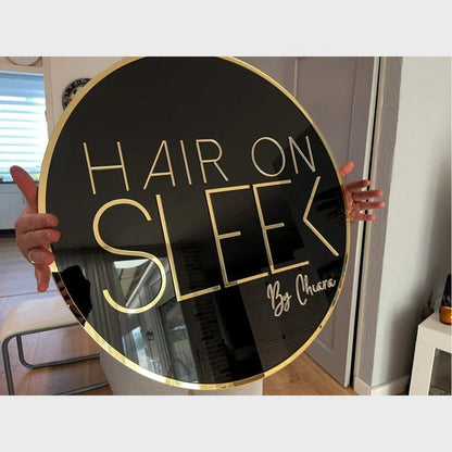 Hair On Sleek By Chana Acrylic Business Logo Sign - Shineneon