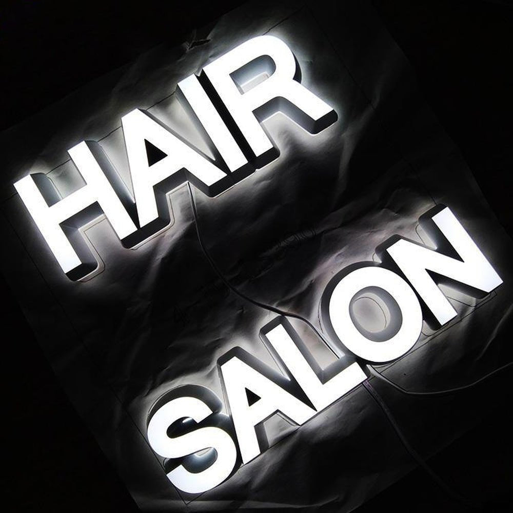 Hair Salon 3D Frontlit Letters Metal Led Sign - Shineneon