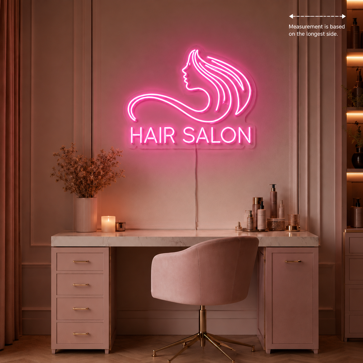 Hair Salon LED Neon Sign Bedroom Decor - 04 Size Image
