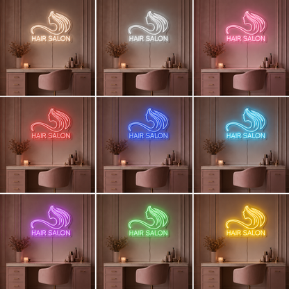 Hair Salon LED Neon Sign Bedroom Decor - 05 Color Grid