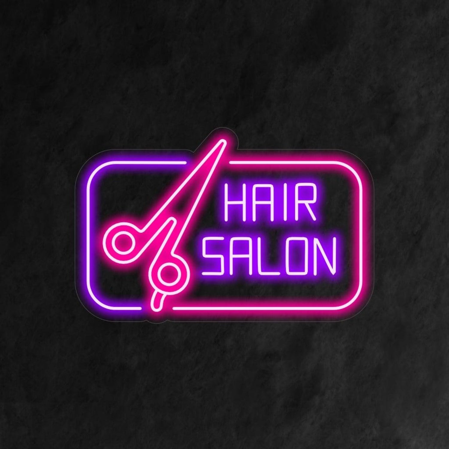 Hair Salon Pink Purple Scissors Led Neon Sign | Shineneon
