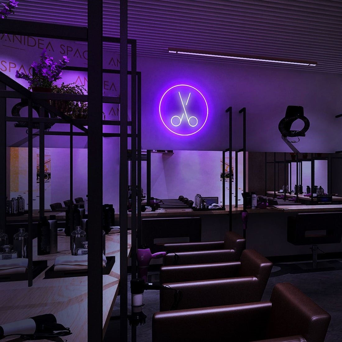 Hair Salon Scissors Led Sign Business Neon Sign - Shineneon