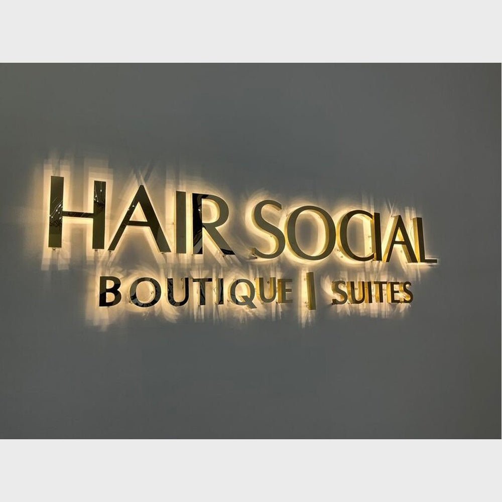 Hair Social Boutique Suites 3D Backlit Channel Letters Led Light Sign - Shineneon