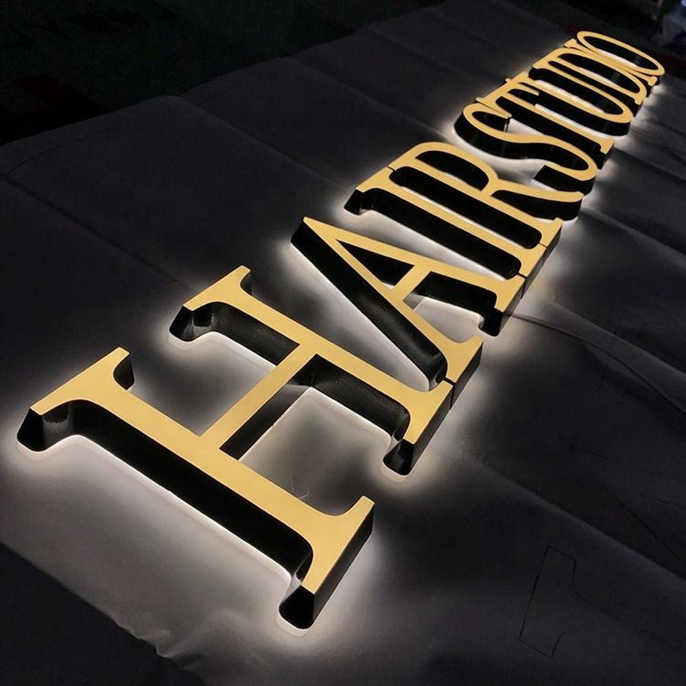 Hair Studio 3D Frontlit And Backlit Channel Letter Led Light Sign ...