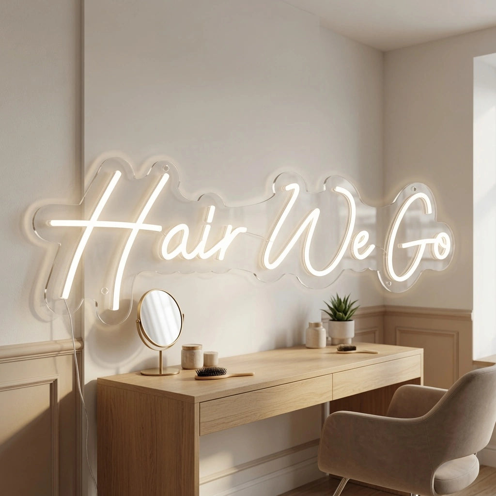 Hair We Go LED Neon Sign - 02 High-Converting Product Image