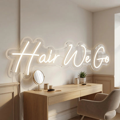 Hair We Go LED Neon Sign - 02 High-Converting Product Image