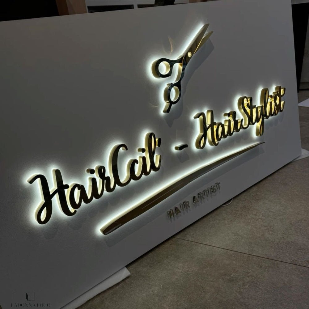 Haircut Hairstylist 3D Backlit Channel Letters Led Light Sign - Shineneon