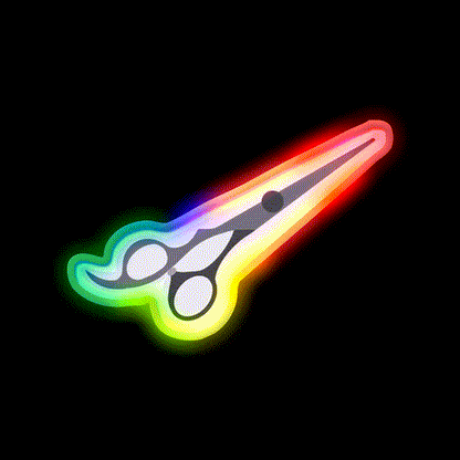 Haircutting Shears Barber Shop Haircut Led Neon Sign - LED neon sign close-up detail