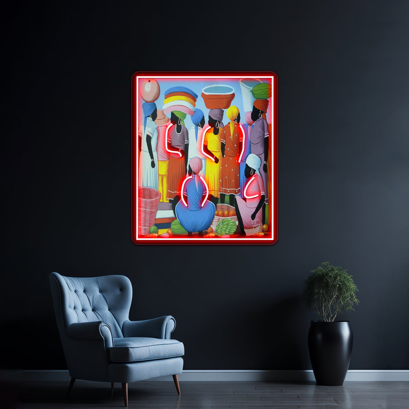 Haiti Print Art Wall Artwork Neon Signs | Shineneon