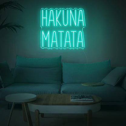 Hakuna Matata Red Script Led Neon Sign For Modern Living Room Decor | Shineneon