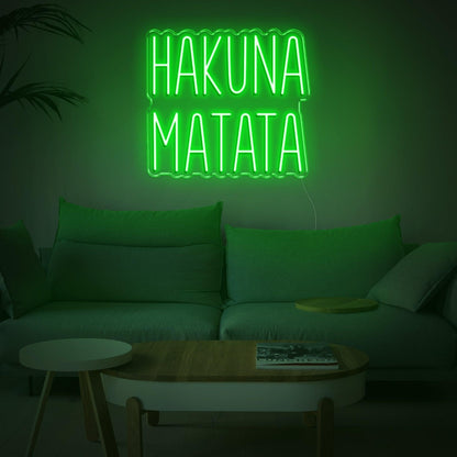 Hakuna Matata Red Script Led Neon Sign For Modern Living Room Decor | Shineneon