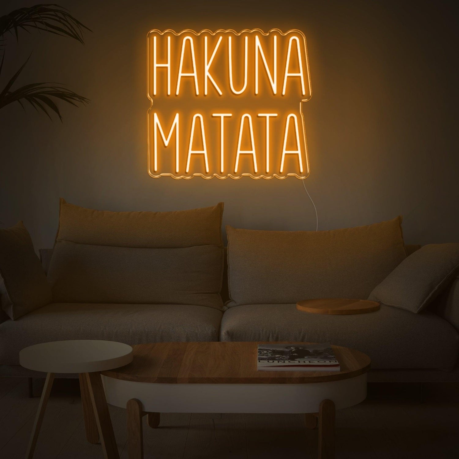 Hakuna Matata Red Script Led Neon Sign For Modern Living Room Decor | Shineneon