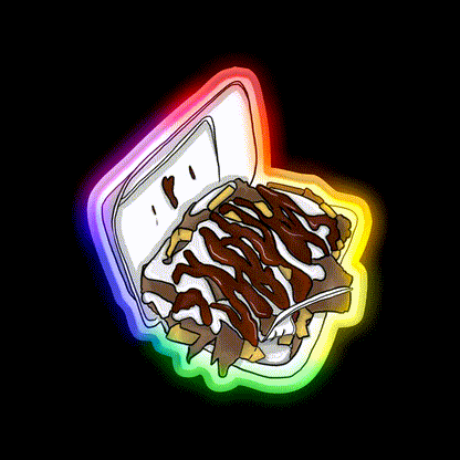 Halal Snack Pack Hsp Snack Food Led Neon Sign Rgb Color - LED neon sign close-up detail