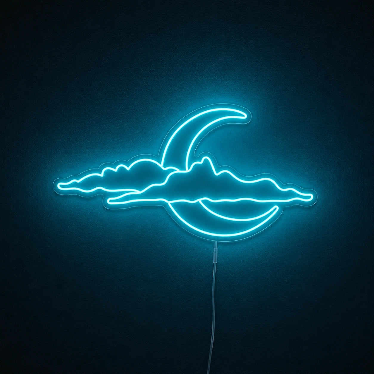Half Moon Clouds Neon Sign LED Neon Sign main product image