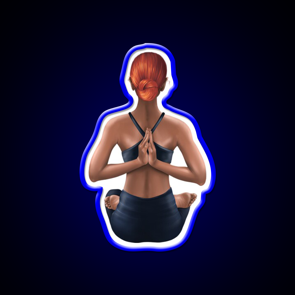 Half Moon Yoga Pose Yoga Led Neon Sign For Wellness Space Rgb Color