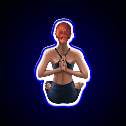 Half Moon Yoga Pose Yoga Led Neon Sign For Wellness Space Rgb Color