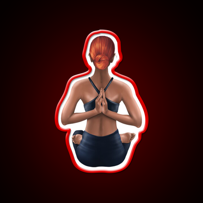 Half Moon Yoga Pose Yoga Led Neon Sign For Wellness Space Rgb Color