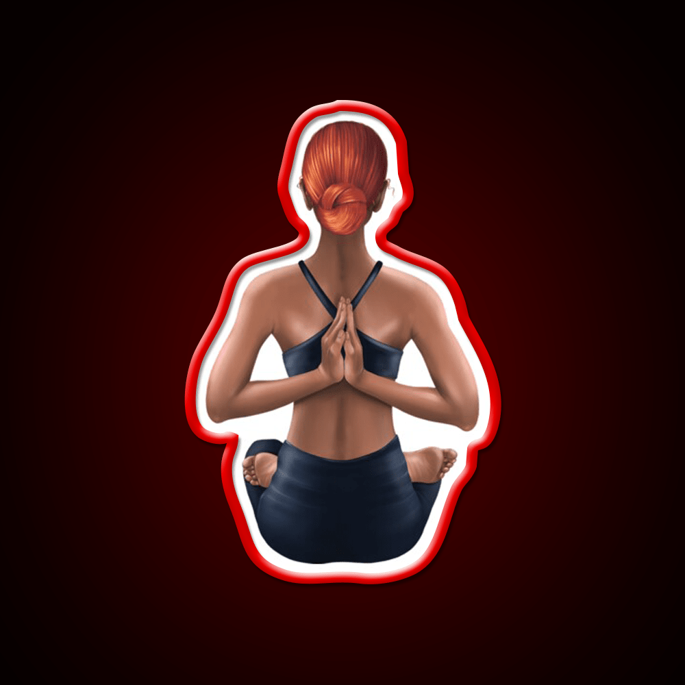 Half Moon Yoga Pose Yoga Led Neon Sign For Wellness Space Rgb Color - Shineneon
