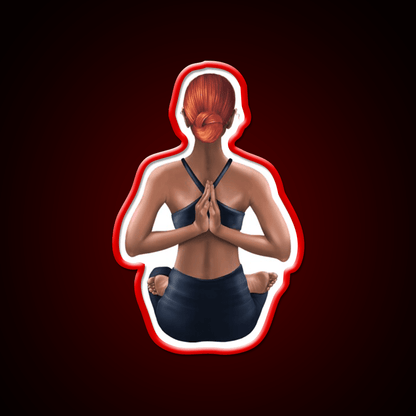 Half Moon Yoga Pose Yoga Led Neon Sign For Wellness Space Rgb Color - Shineneon