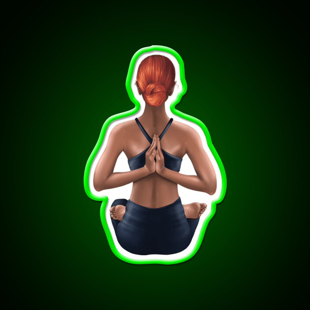 Half Moon Yoga Pose Yoga Led Neon Sign For Wellness Space Rgb Color - Shineneon