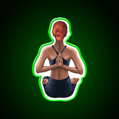 Half Moon Yoga Pose Yoga Led Neon Sign For Wellness Space Rgb Color - Shineneon