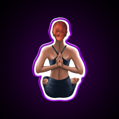 Half Moon Yoga Pose Yoga Led Neon Sign For Wellness Space Rgb Color - Shineneon