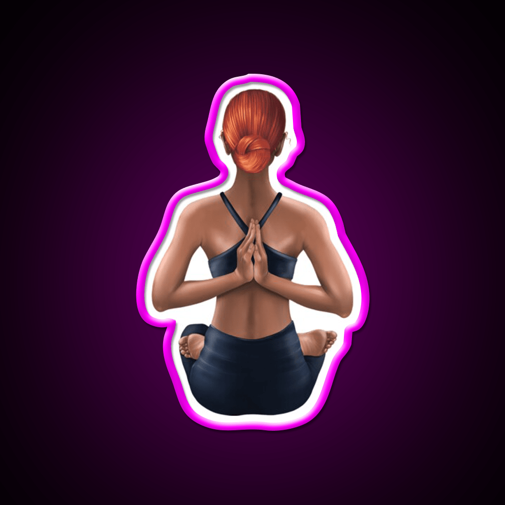 Half Moon Yoga Pose Yoga Led Neon Sign For Wellness Space Rgb Color - Shineneon