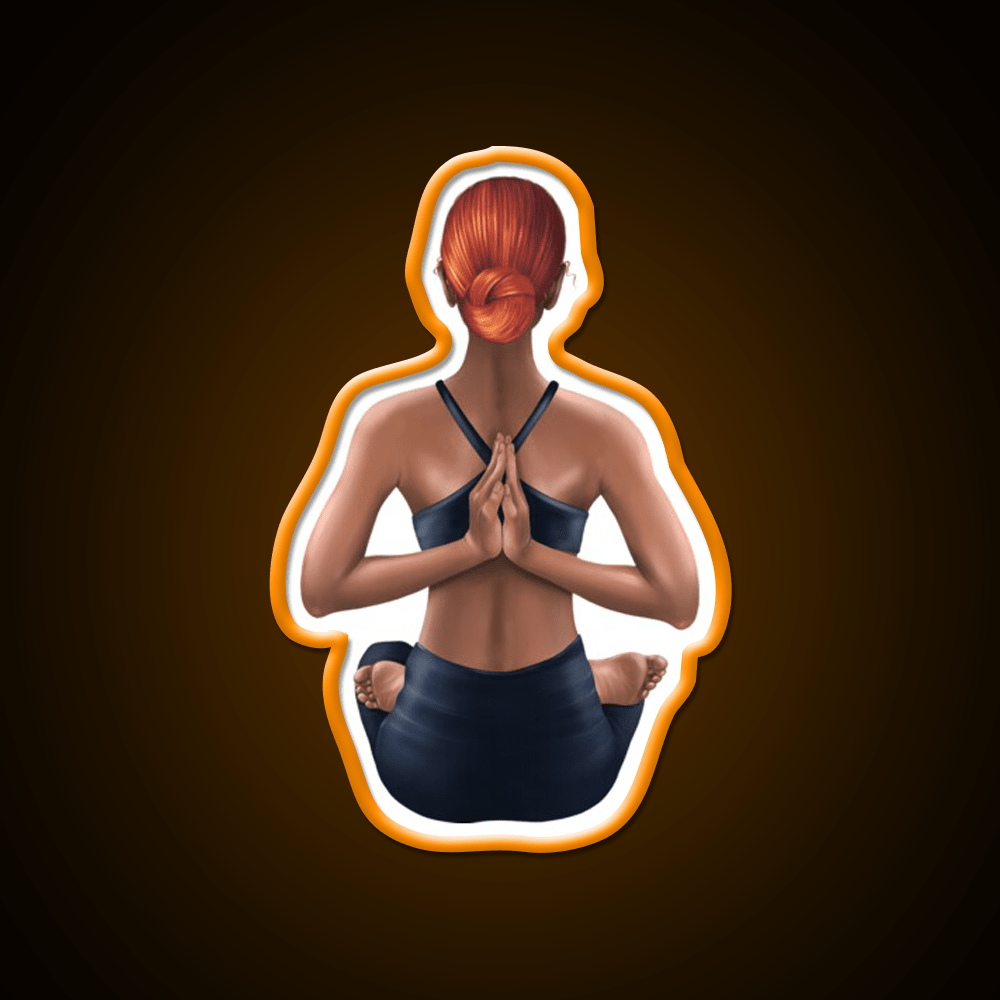 Half Moon Yoga Pose Yoga Led Neon Sign For Wellness Space Rgb Color - Shineneon